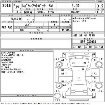 SUBARU OUTBACK BPE 3.0R