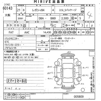 SUBARU LEGACY B4  BM9 2.5i_S Package 4WD