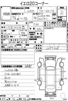 TOYOTA MARK II GX110 GRANDE 35TH 4D